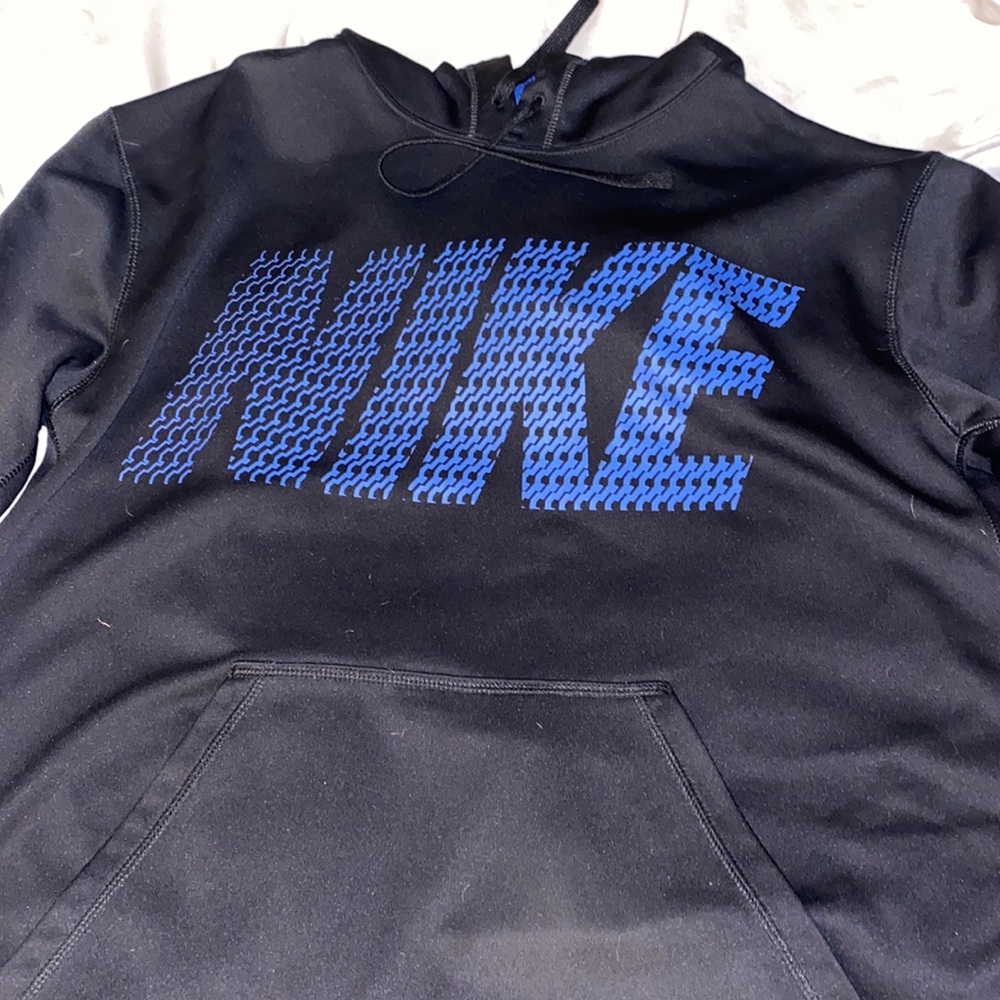 Mens blue and black Nike hoodie